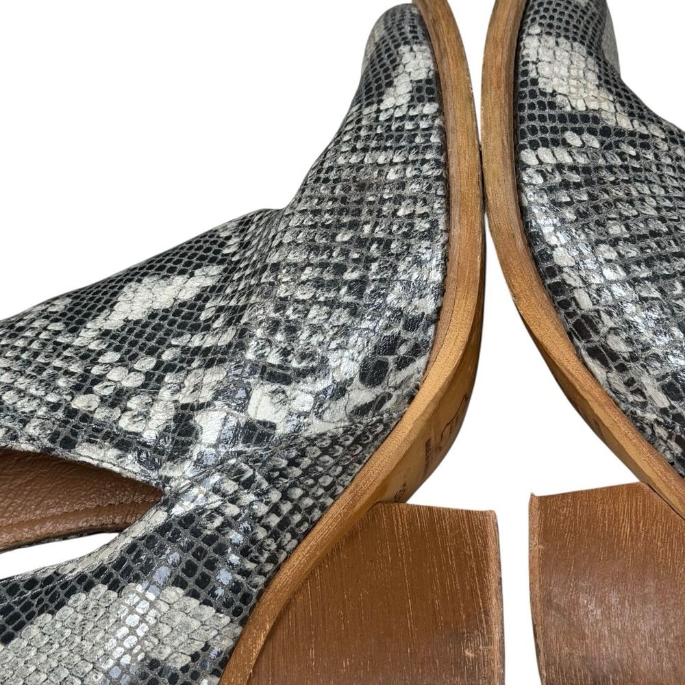 Makis Kotris Snake Leather Women's Cowboy Ankle Boots Sz‎ 39 Made in Greece - Picture 9 of 16